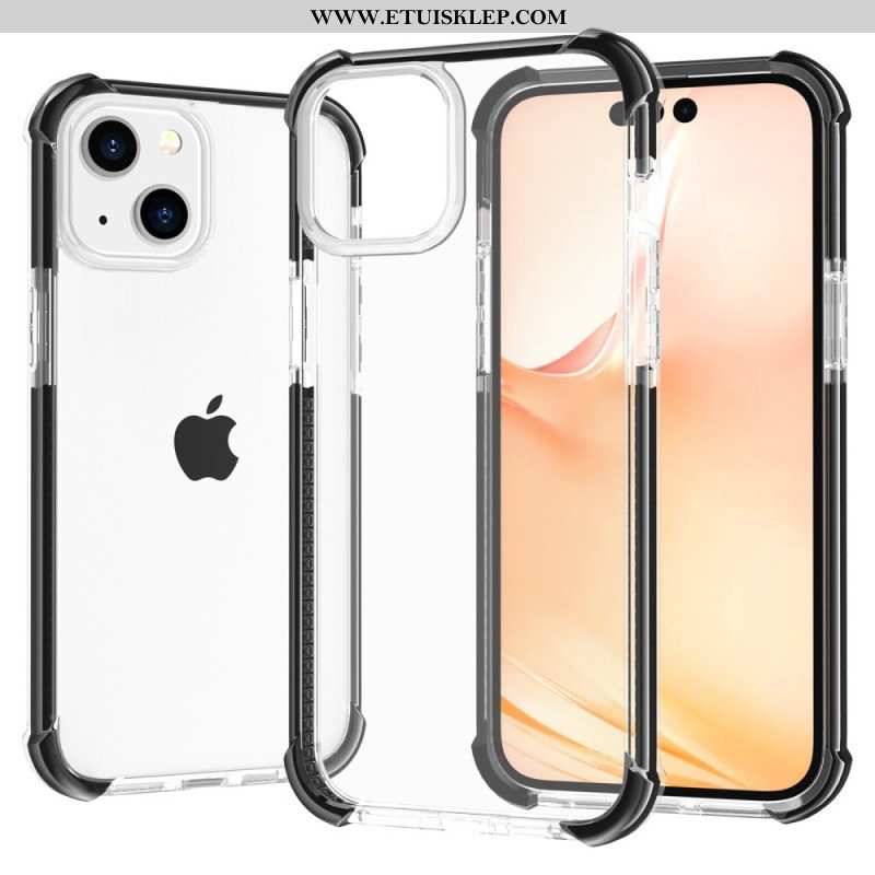 Etui do iPhone 14 Przezroczyste Kolorowe Krawędzie